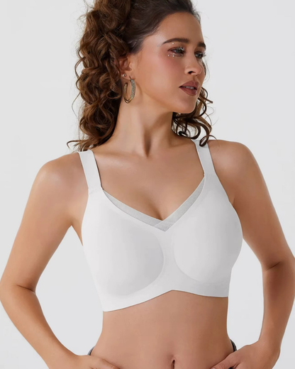 Sutiã SoftGel Crossover Ultra Confortável com Bojo Removível Decote em Tule