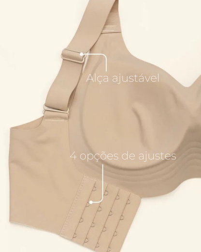 Sutiã SoftGel Crossover Ultra Confortável com Bojo Removível Decote em Tule