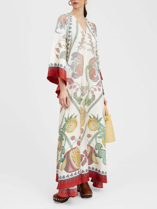 Vestido Longo Estampa Ébano