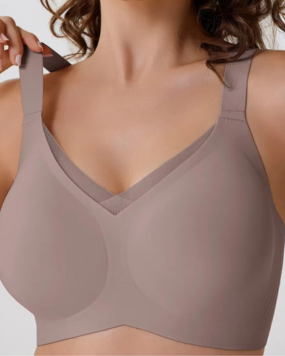 Sutiã SoftGel Crossover Ultra Confortável com Bojo Removível Decote em Tule