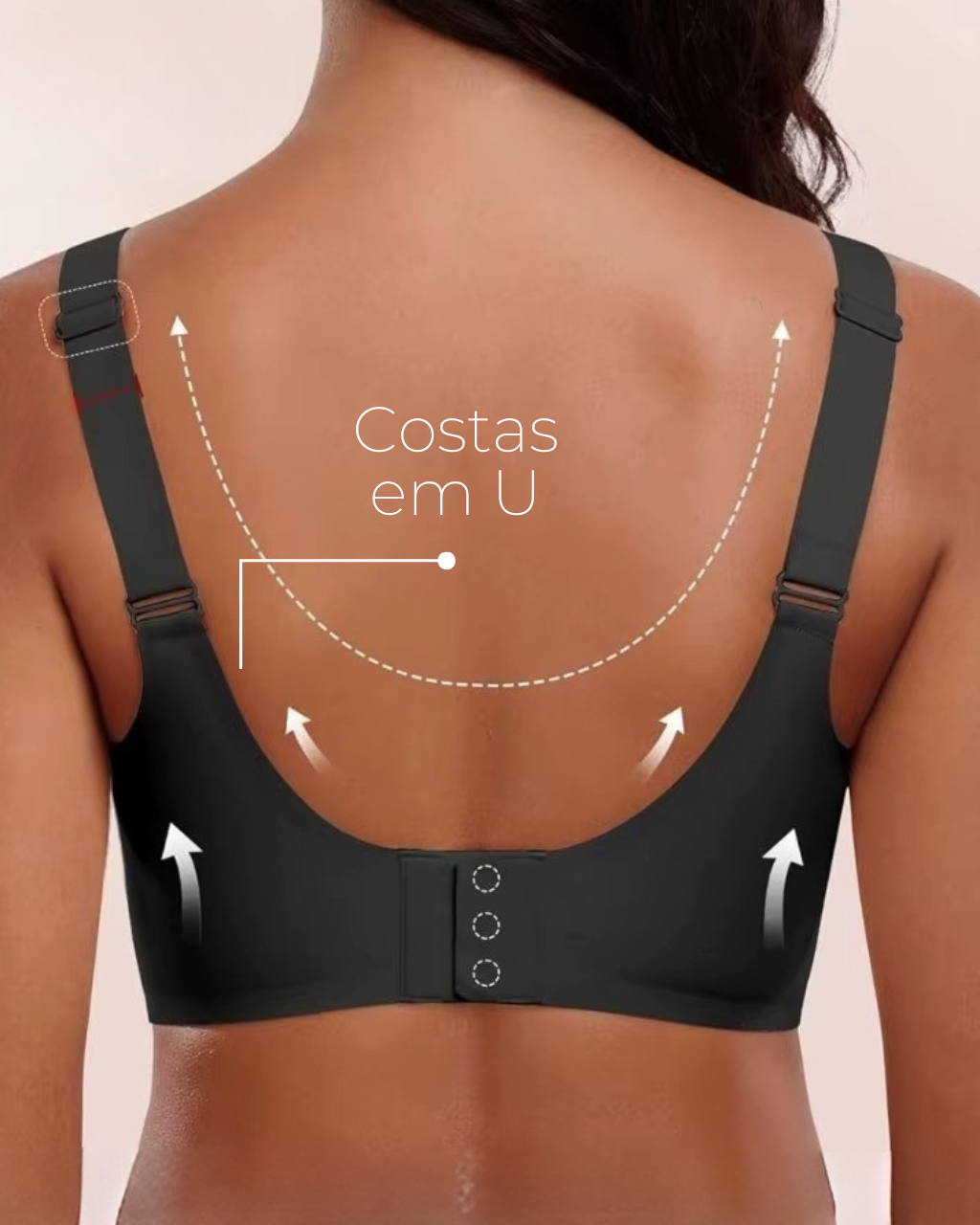 Sutiã SoftGel Crossover Ultra Confortável com Bojo Removível Decote em Tule