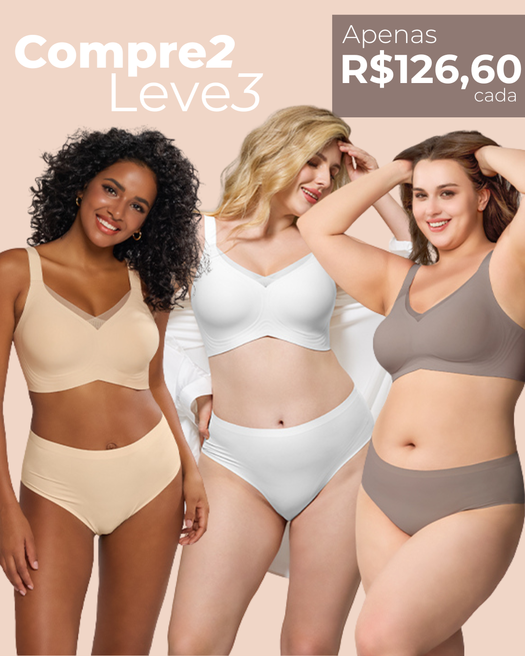 Sutiã SoftGel Crossover Ultra Confortável com Bojo Removível Decote em Tule