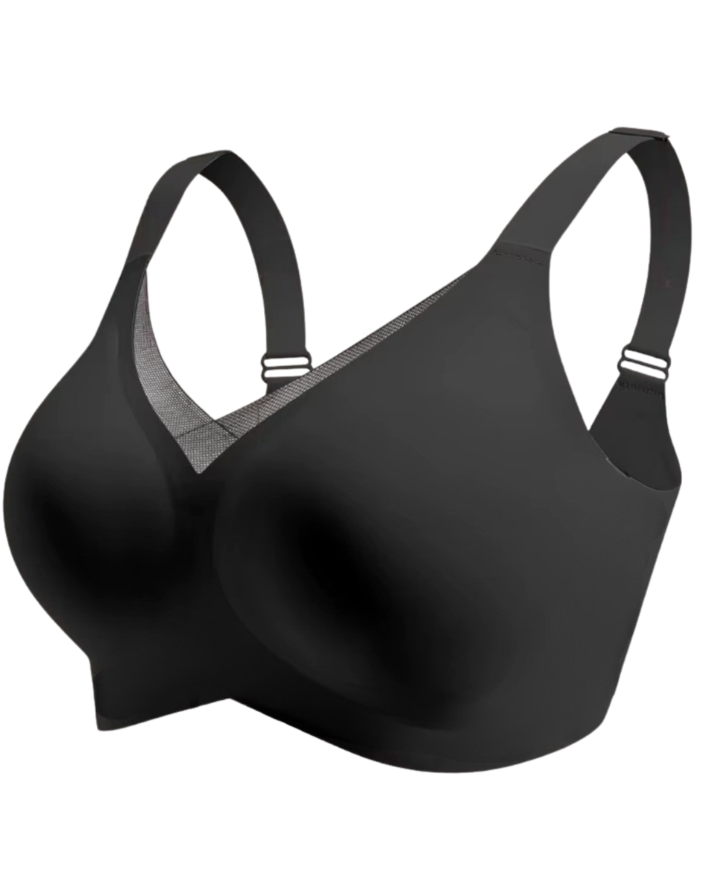 Sutiã SoftGel Crossover Ultra Confortável com Bojo Removível Decote em Tule