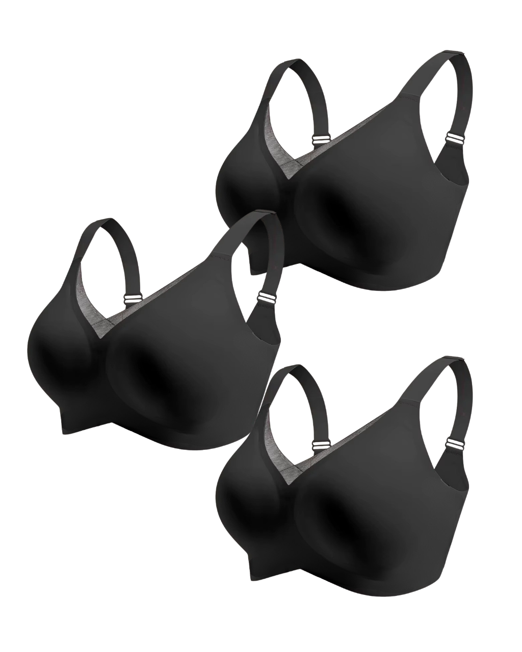 Sutiã SoftGel Crossover Ultra Confortável com Bojo Removível Decote em Tule