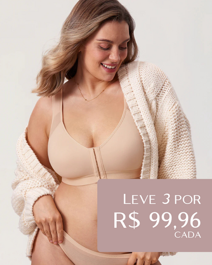 Kit 3 Unidades Sutiã UltraSupport Sem Bojo