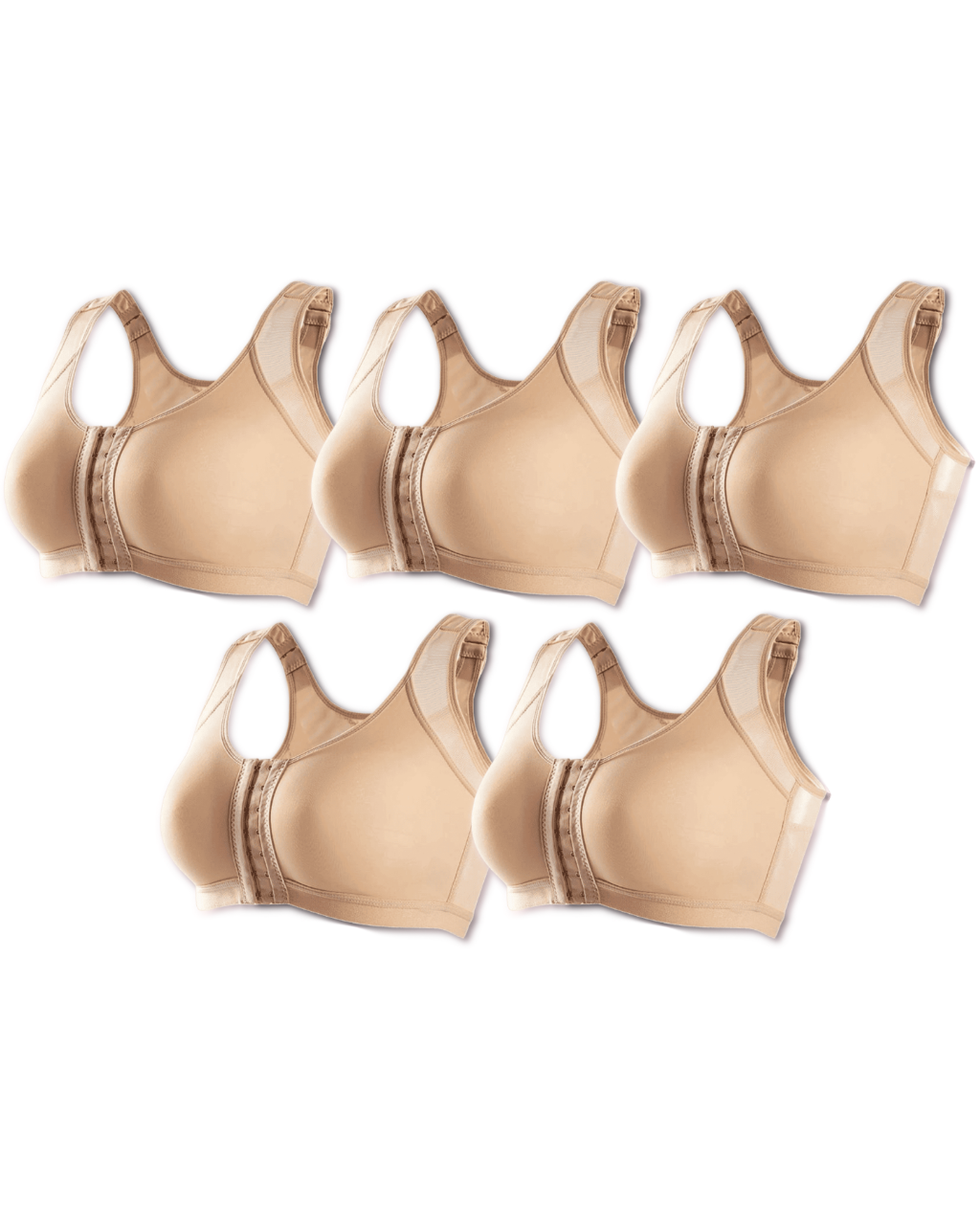 Kit 5 unidades Sutiã UltraSupport Sustentação Extrema Sem Bojo